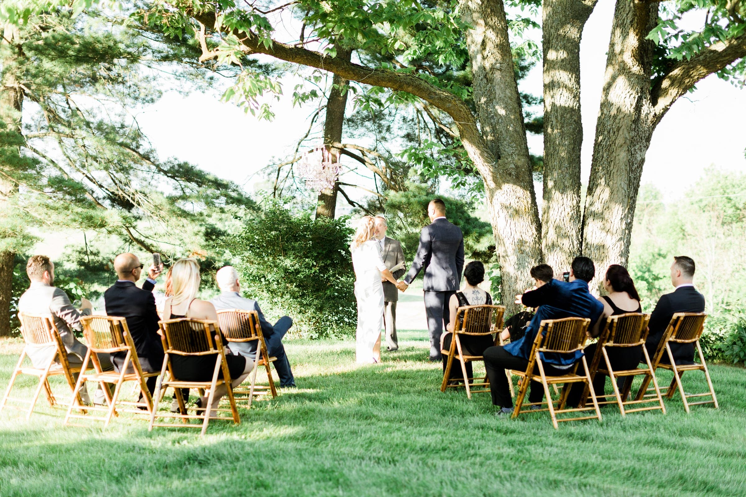 A ceremony gathered beneath the great oak